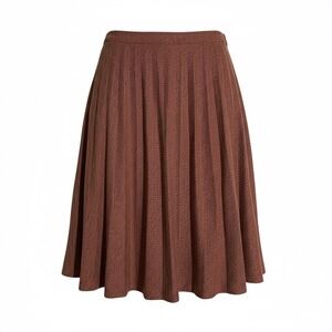 Vintage 70s Joyce Sportswear Rust Pleated A Line Skirt USA Made Size 10
